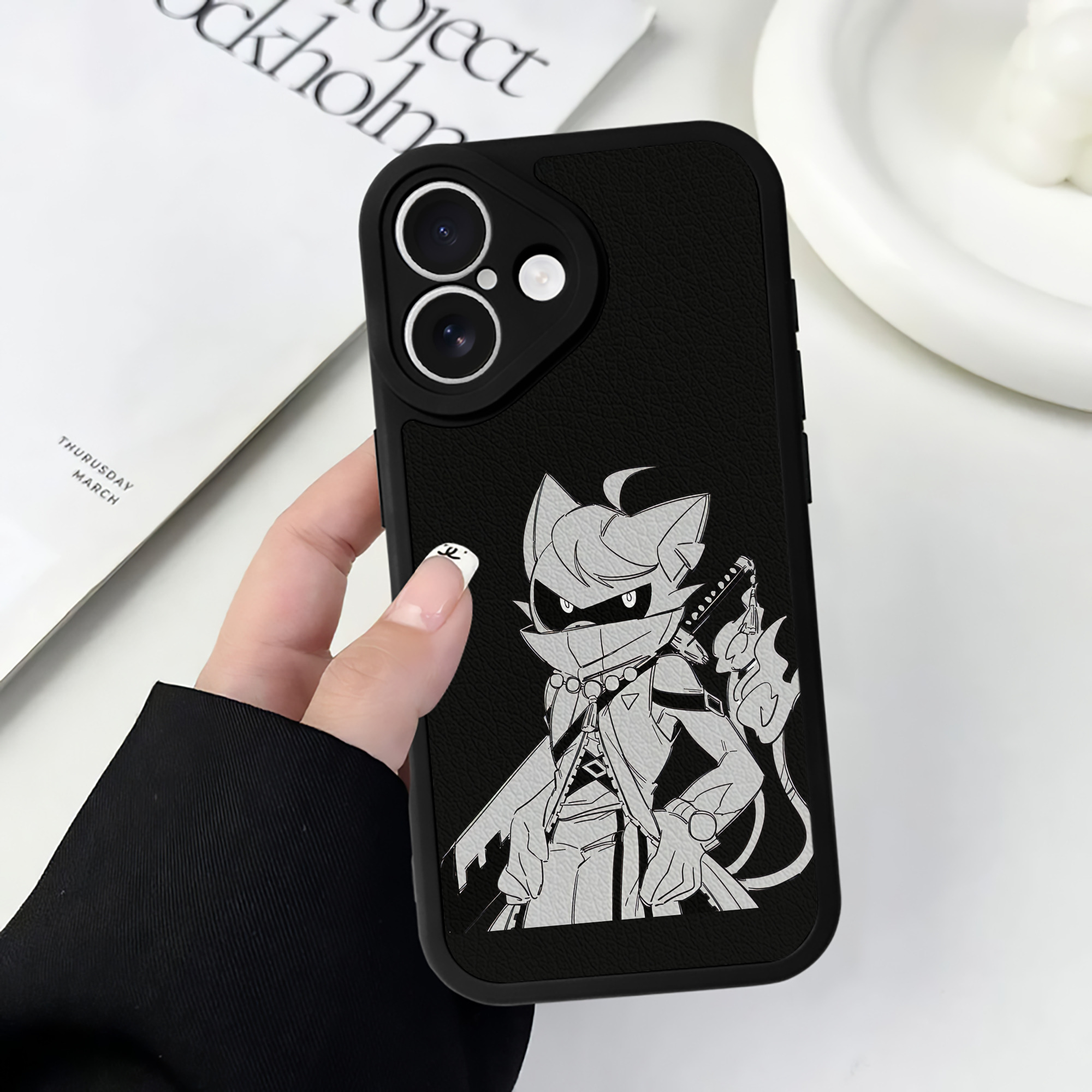 （画像用） 妖怪ウォッチ Yo-kai Watch 【iPhone 16シリーズ対応】シリコンスマホケース（レザー調） 材質：シリコン